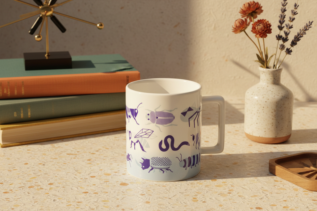 Mug Insectes rétro (350 ml) | Design e regali originali