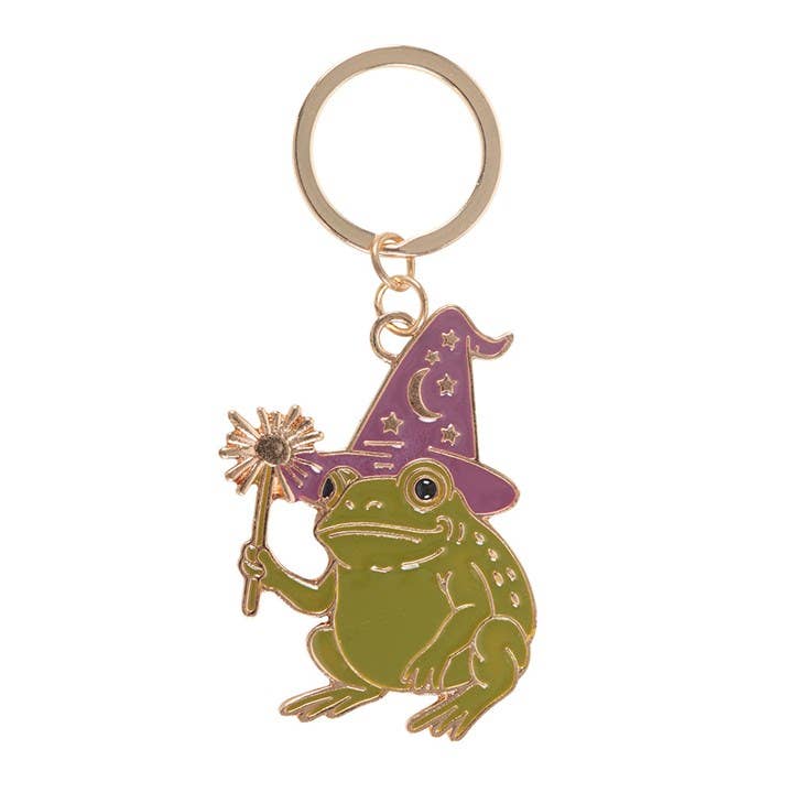Porte-clés Halloween Crapaud magique « Hocus Croakus »