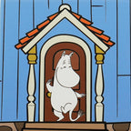 Set of 4 Moomin ceramic coasters - house