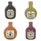 Lot de 4 vases en forme de bouteilles de potion et porte-bougies pour Halloween