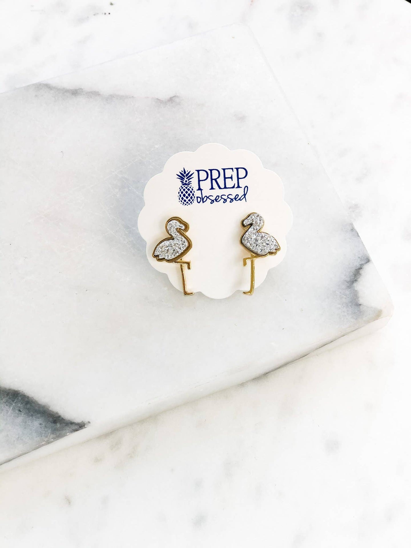 Boucles d'oreilles Flamingo Druzy