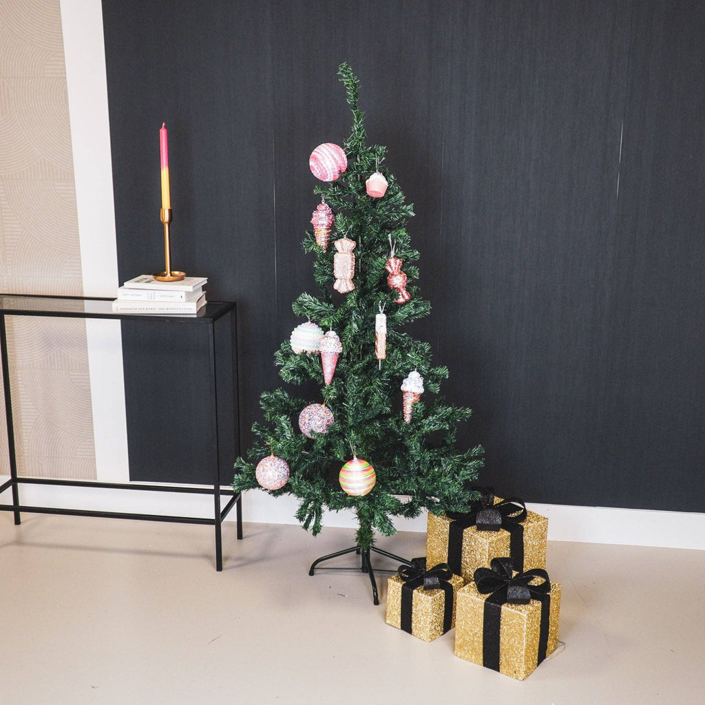 Cadeau de Noël à LED - S3 - Polystyrène - Or/Noir - 15/20/25 cm | Design e regali originali