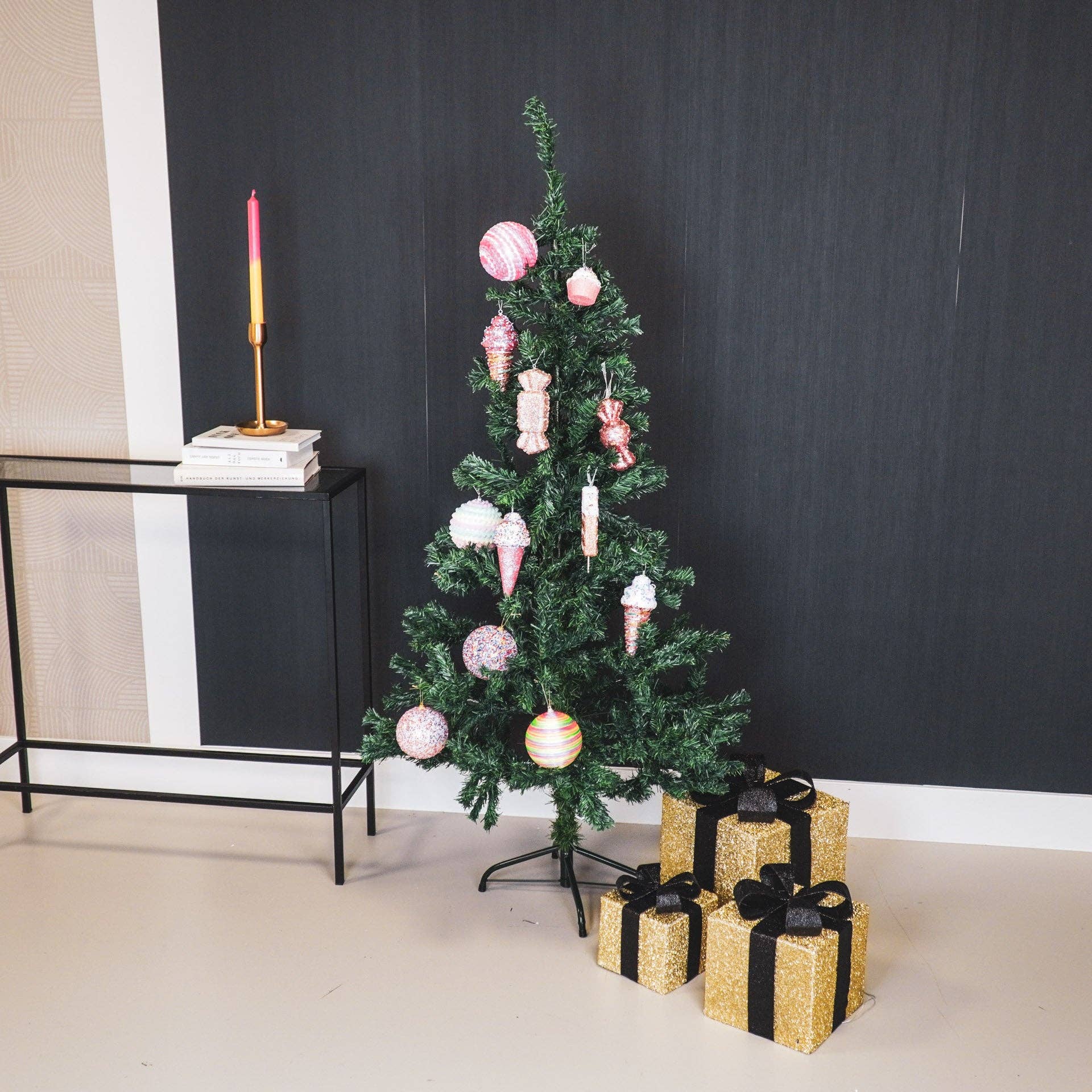 Cadeau de Noël à LED - S3 - Polystyrène - Or/Noir - 15/20/25 cm | Design e regali originali