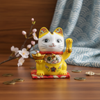 Gelbe Glückskatze Sparschwein