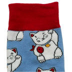Design-lahja – chaussettes chat chanceux blanc lcc