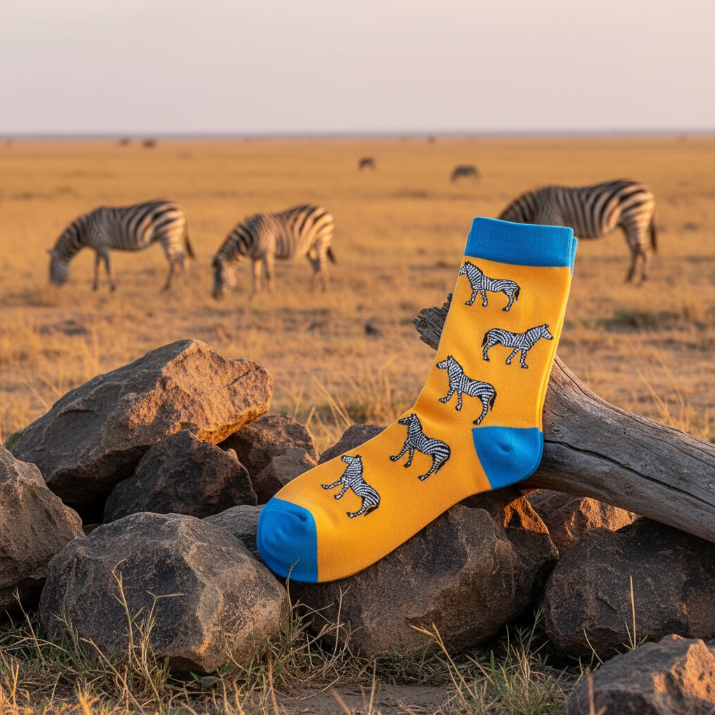 Zebra-Socken