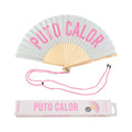 Éventail « Puto calor » Gris – Fisura