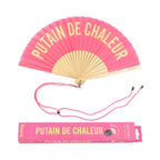 Éventail « Putain de chaleur » Rose – Fisura