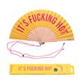 Éventail « It's fucking hot » Jaune – Fisura