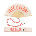 Éventail « Qué calor » Beige – Fisura