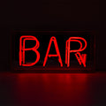 'Bar' Glass Neon Sign - RED