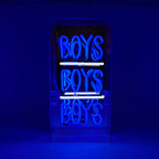 'Boys Boys Boys' Glass Neon Sign