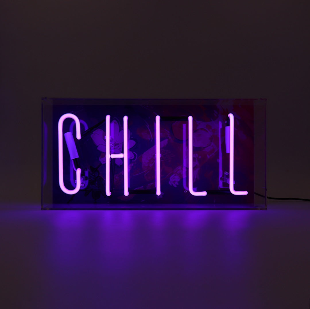 "Chill" Glass Neon Sign
