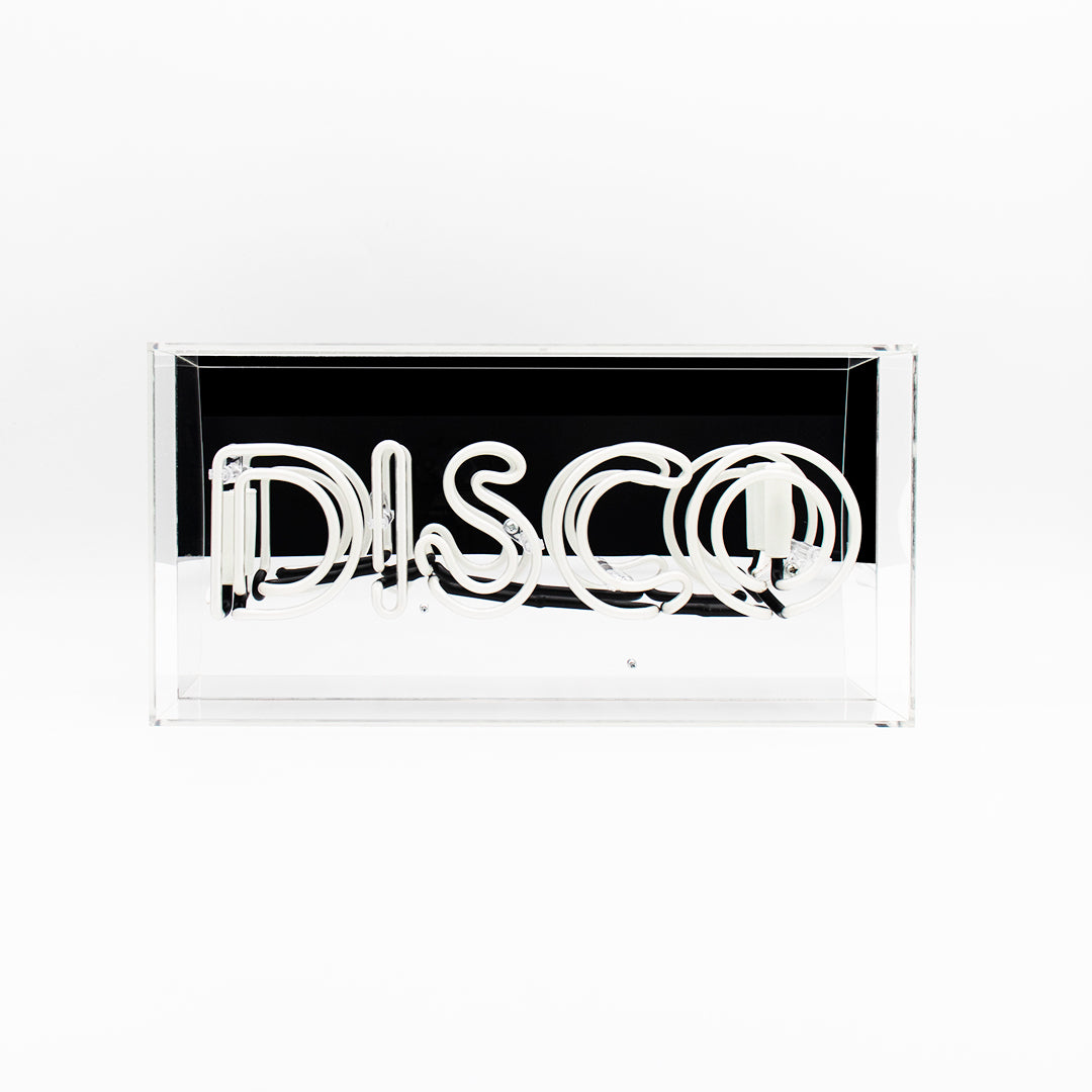 'Disco' Glass Neon Sign - Purple