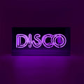 'Disco' Glass Neon Sign - Purple