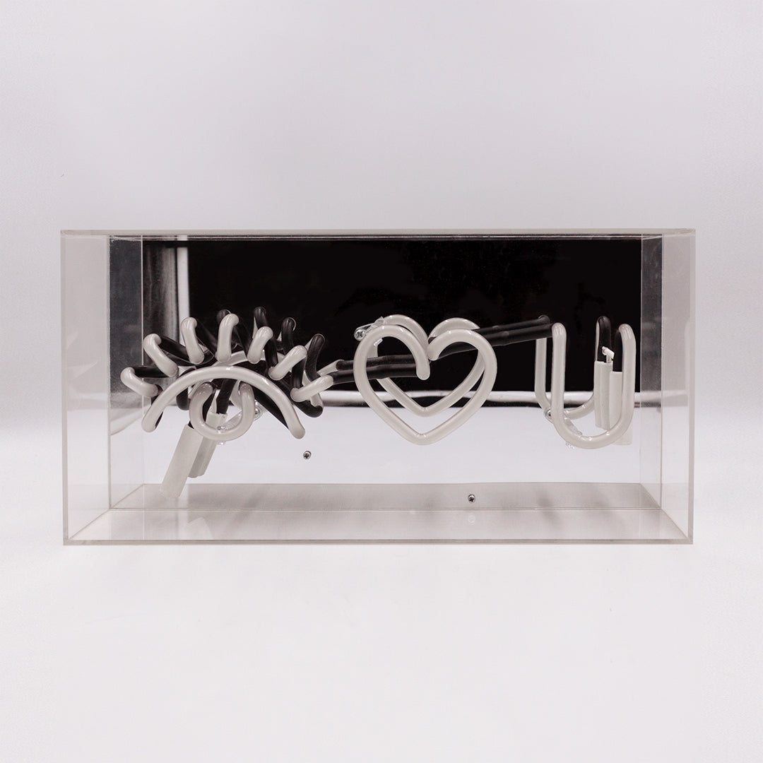 'Eye Love You' Glass Neon Sign