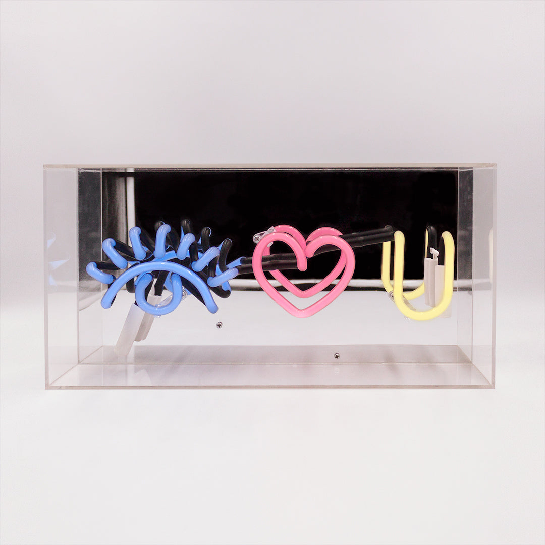'Eye Love You' Glass Neon Sign