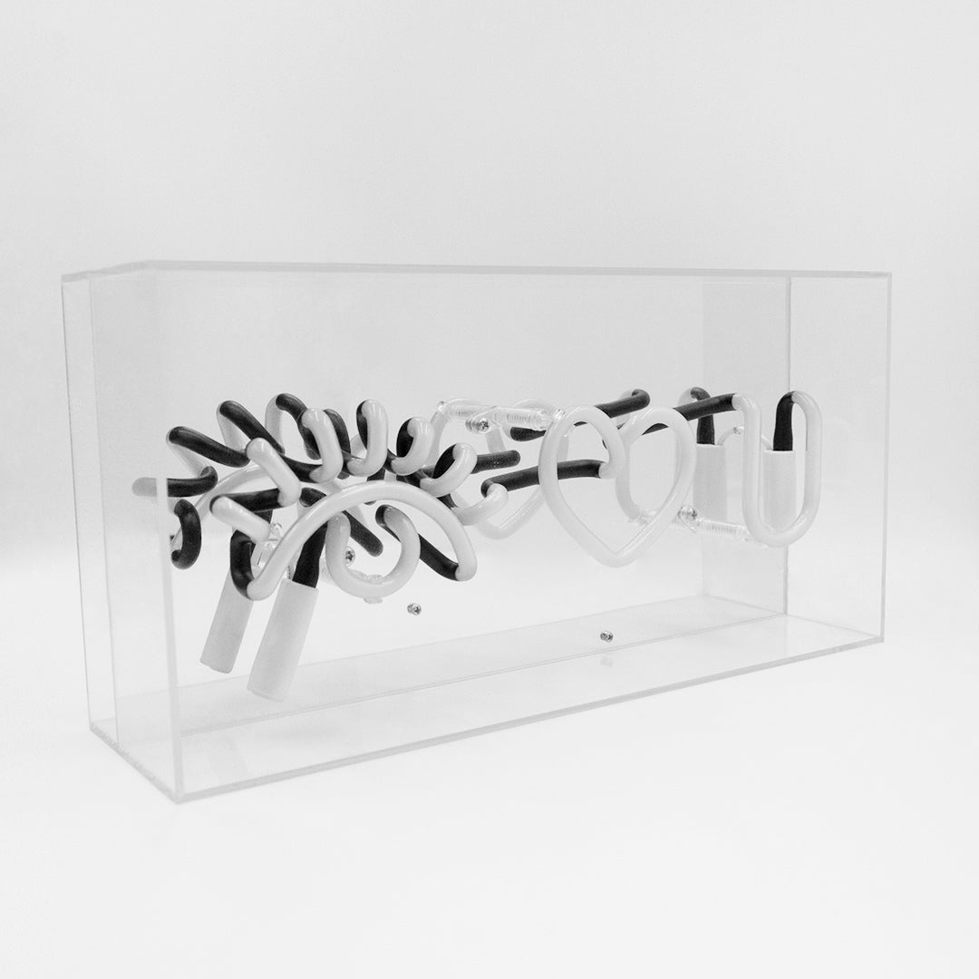 'Eye Love You' Glass Neon Sign