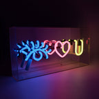 'Eye Love You' Glass Neon Sign