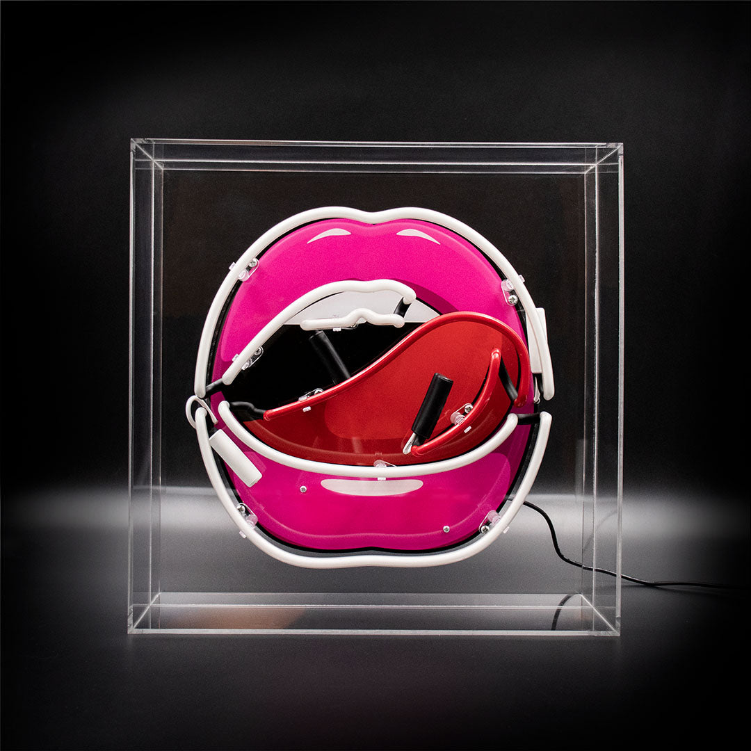 'Mouth' with Graphic Glass Neon Sign