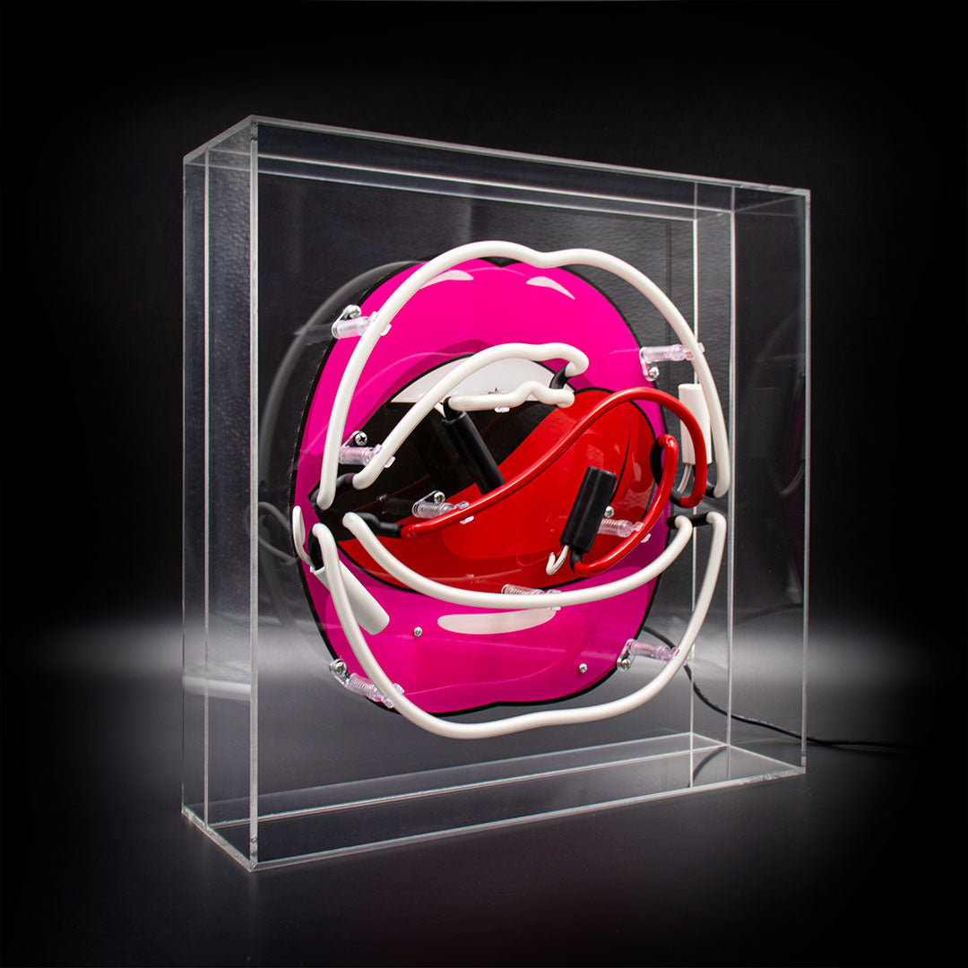 'Mouth' with Graphic Glass Neon Sign