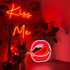 'Mouth' with Graphic Glass Neon Sign