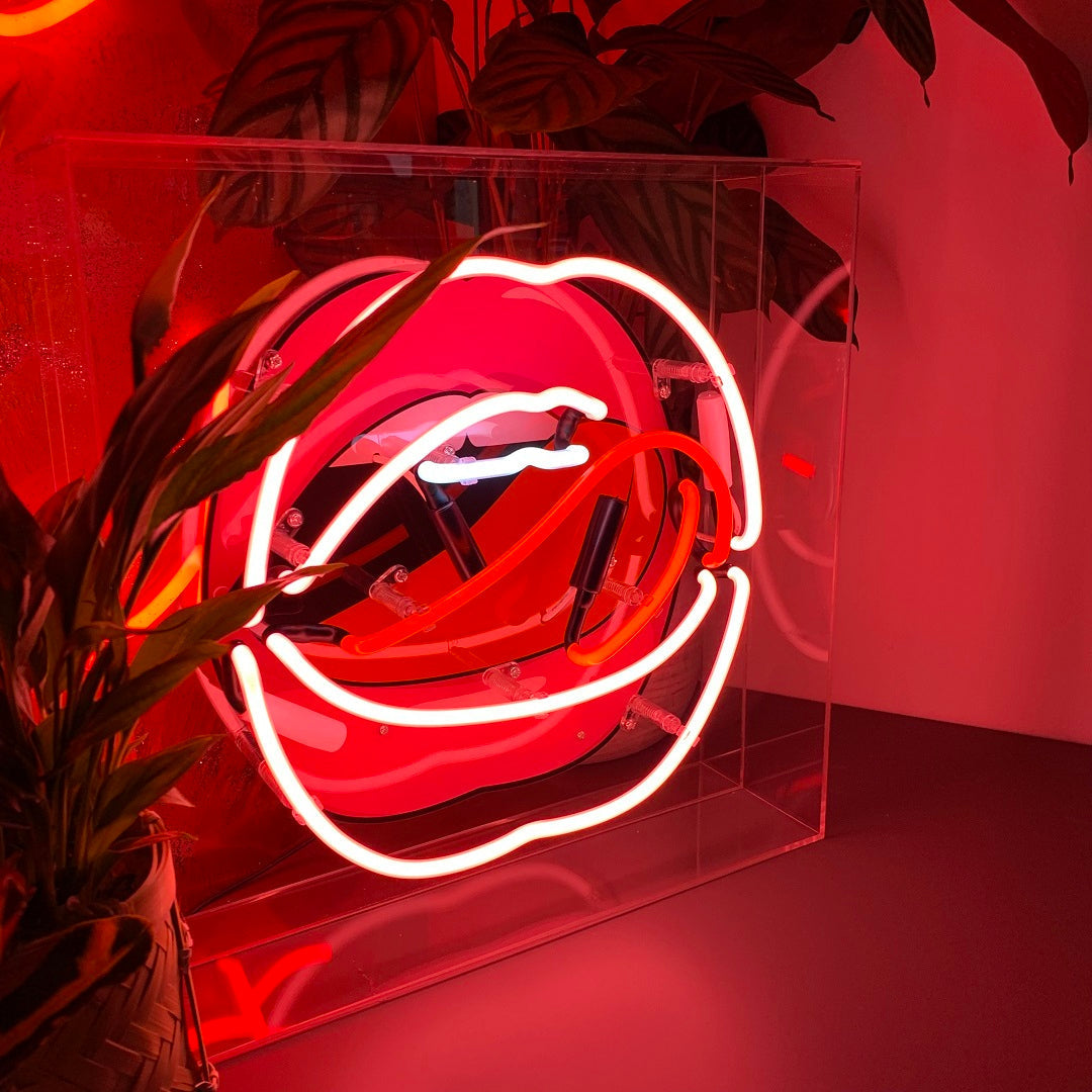 'Mouth' with Graphic Glass Neon Sign