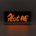 'Hot AF' Glass Neon Sign - Orange