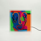 'Memphis Face' Neon Box Sign