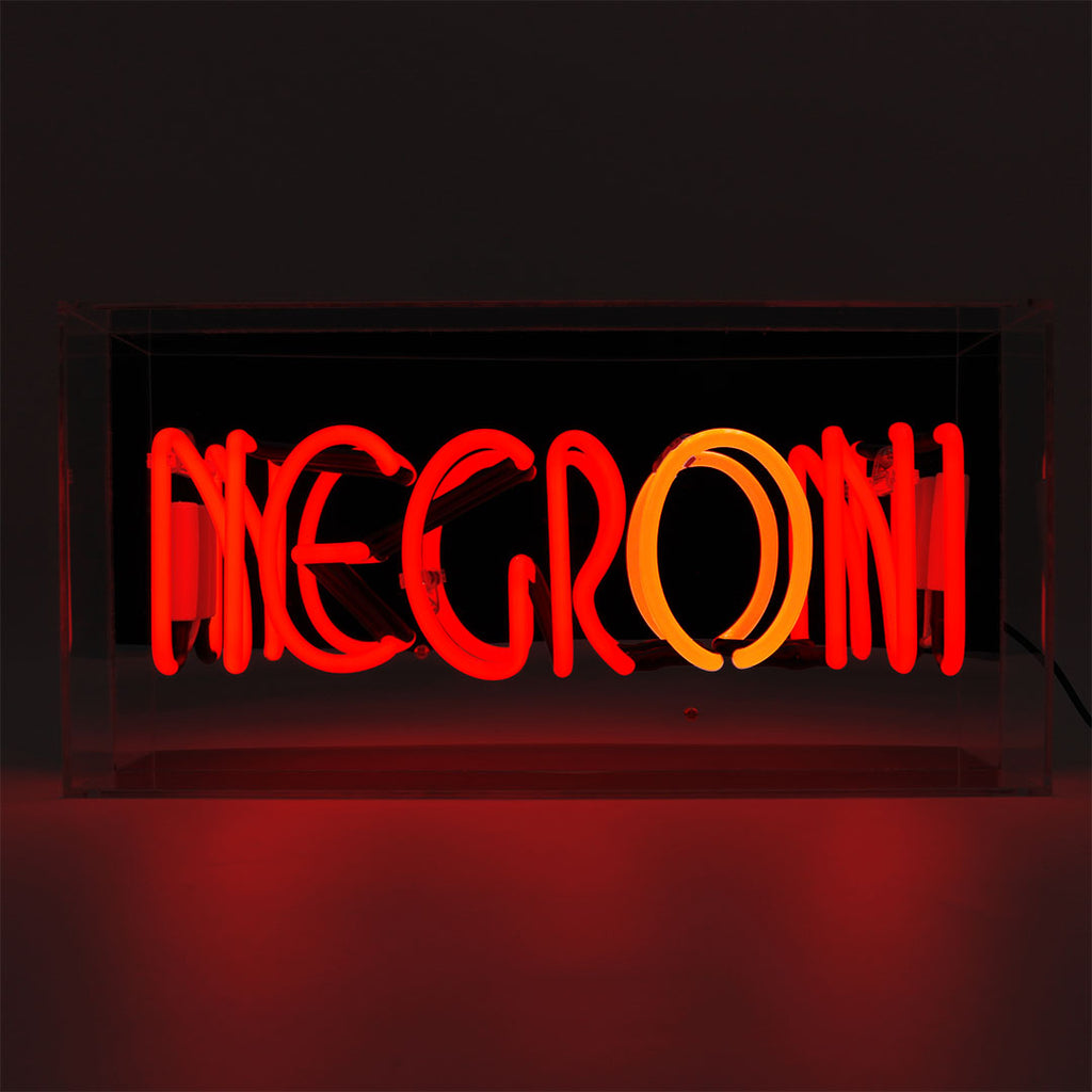 'Negroni' Glass Neon Sign