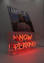 'Now Playing' Glass Neon Box Sign