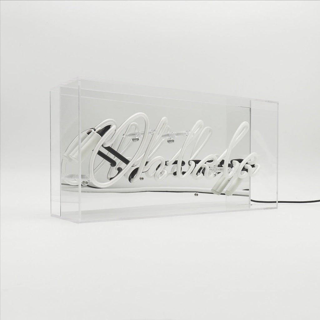 'Oh La La' Glass Neon Box Sign