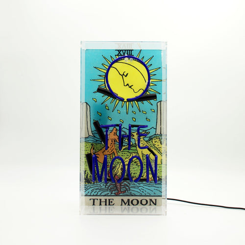 'The Moon' Tarot Glas-Neon-Boxschild