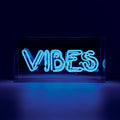 Enseigne de boîte en verre néon 'Vibes