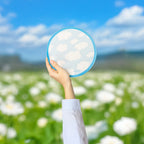 Éventail Pliable Imprimé Nuages – Fisura – vue 5