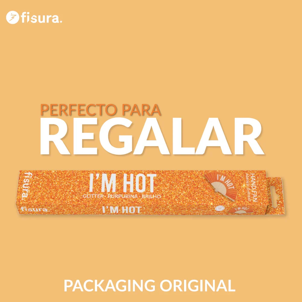 Éventail « I’m hot » Paillettes – Fisura – vue 6