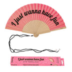 Éventail « I just wanna have fun » Pailleté – Fisura