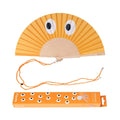 Éventail Orange Imprimé Yeux – Fisura
