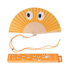 Éventail Orange Imprimé Yeux – Fisura