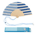 Éventail Imprimé Symétrique Bleu – Fisura