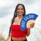 Éventail « Qué calor » Bleu – Fisura – vue 4