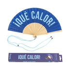 Éventail « Qué calor » Bleu – Fisura