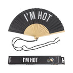 Éventail « I'm hot » Noir – Fisura