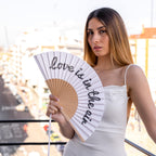 Éventail « Love is in the air » Blanc – Fisura – vue 2