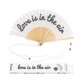 Éventail « Love is in the air » Blanc – Fisura