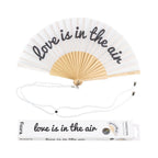 Éventail « Love is in the air » Blanc – Fisura