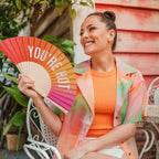 Éventail « You’re hot » Dégradé Rose – Fisura – vue 3