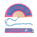 Éventail « It’s fucking hot » Bleu et Rose – Fisura