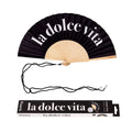 Éventail « La dolce vita » Noir – Fisura