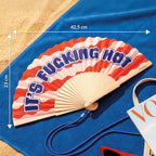 Éventail « It’s fucking hot » Vagues Rouges – Fisura – vue 5